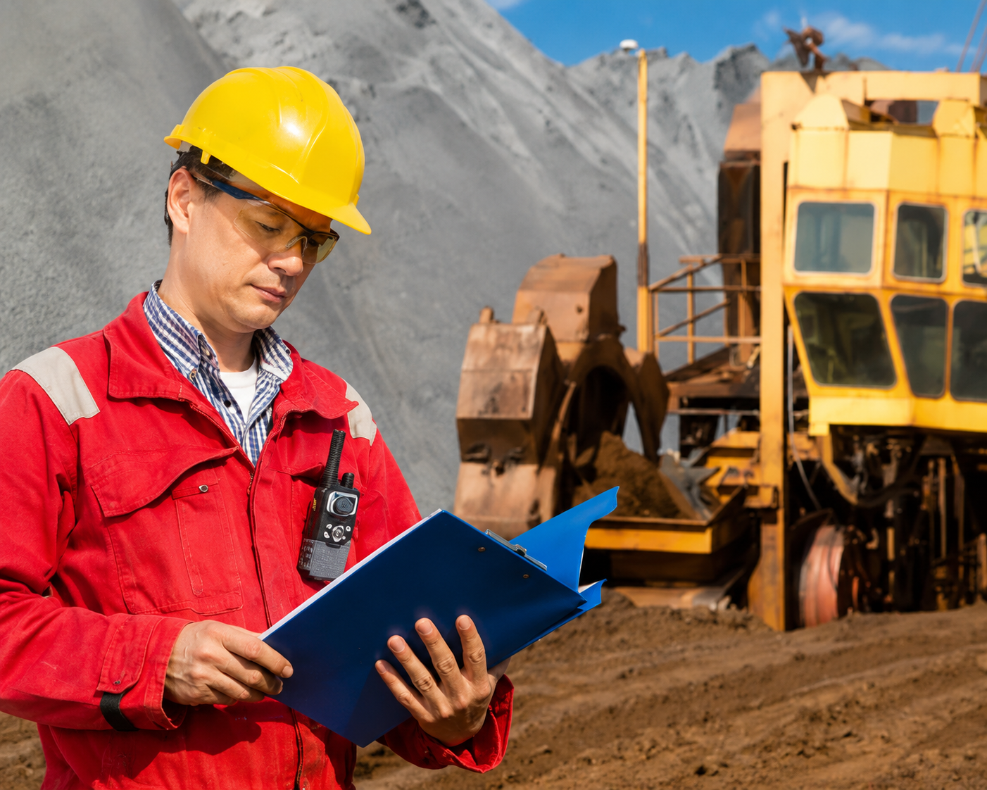 Mining site worker